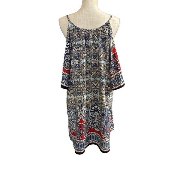 Women's Altar'd State Summer Boho Cold Shoulder Dress. Size Large - Picture 2 of 6